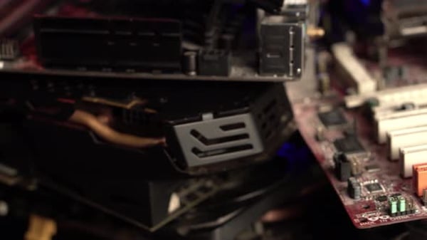 Electronic Components Pile of Computer Motherboards, Technology Stock ...