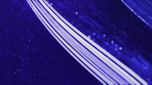 Blue Glitter Lights And Particles Animation Loop