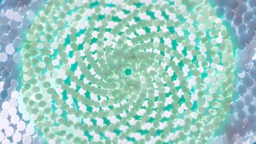 3 D Abstract Round Spiral Tunnel With Particles 03. 4 K