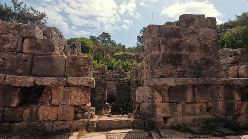 Phaselis Ancient City in Kemer of Antalya or Faselis Was a Greek and Roman City Coast Ancient Lycia