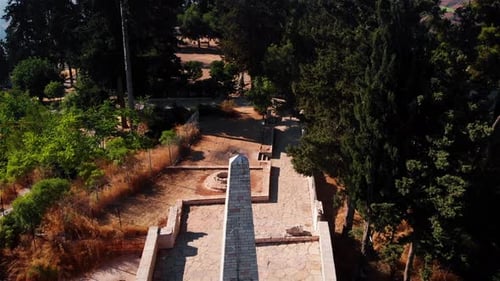 Zefat old Crusaders Fortress Aerial view