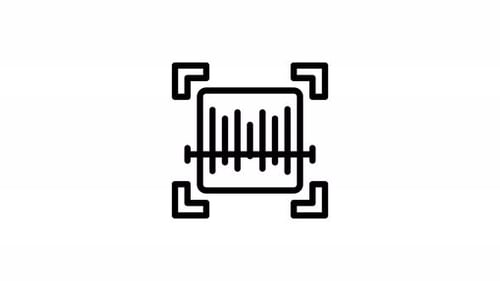 animation d'icônes de ligne d'onde vocale