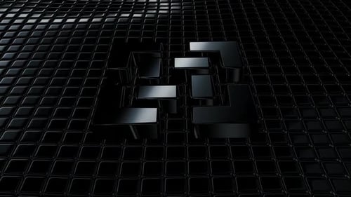 Dark Abstract Geometric Logo Reveal Animation