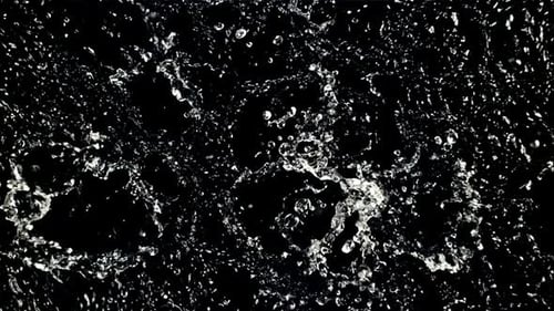 The Movement of Water in Flight Top View Filmed is Slow Motion 1000 Fps