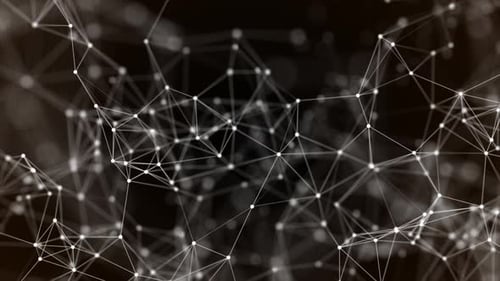 Animated Digital Network of Connecting Dots and Lines Background