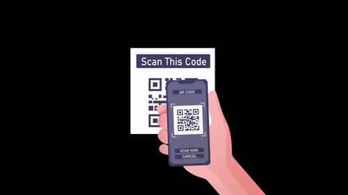 QR Code Animation HD On Alpha