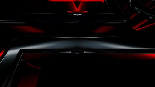 Futuristic Abstract Red and Black Geometric Loop Background