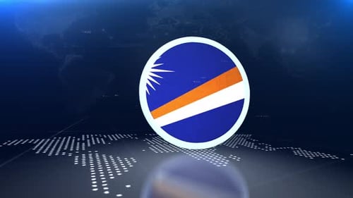 Spinning 3D Flag Badge Reveal for Broadcast