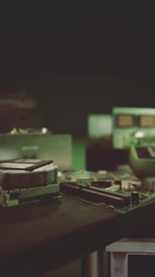 Futuristic Digital Grid Data Technology Overlay