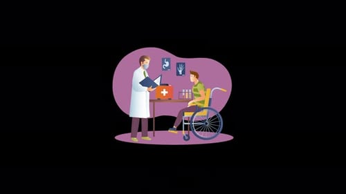 Medical Consultation with Doctor and Patient Animation