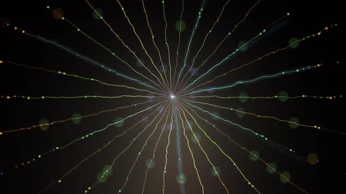 Dreamy Drops: Green Background Animation