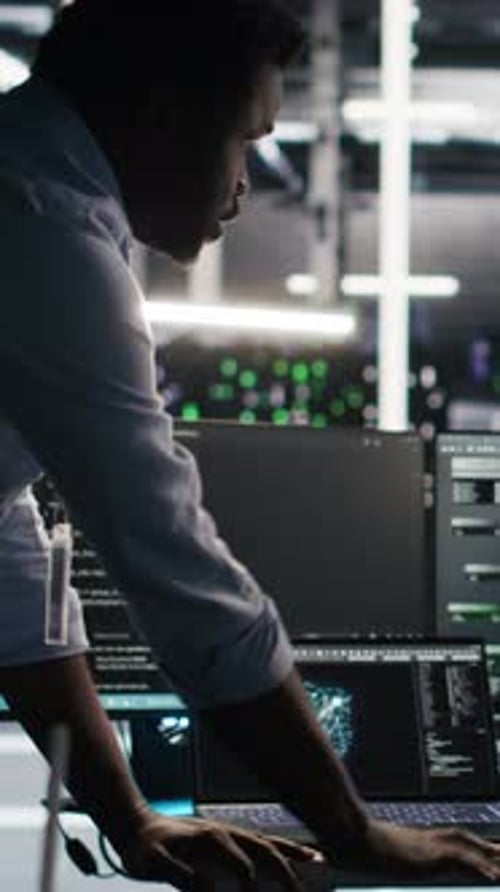 Vertical Video Server Hub Team Leader and Worker Using Node Tree Software to Optimize System