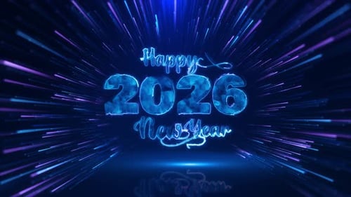 2026 Text Design Typography animation Element New Year 2026 Social Media Post, Greeting Card