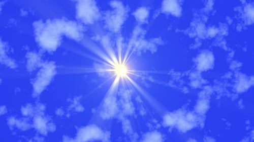 Sun Rays with Cloud Sky