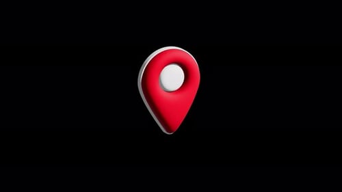 Bouncing 3D Location Pin Icon Animation