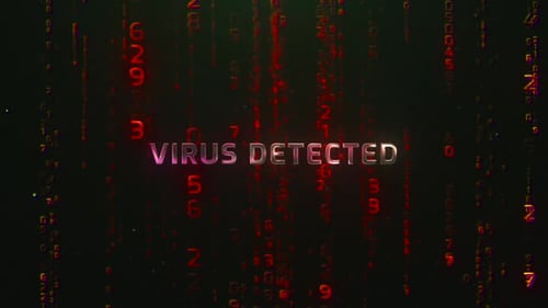 Virus Detected Digital Hacker Program Coding Futuristic Hacking Codes Background