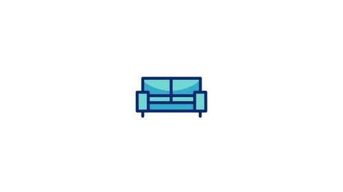 Animiertes Sofa-Symbol