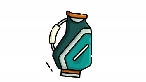 Minimalist Animated Golf Bag Icon