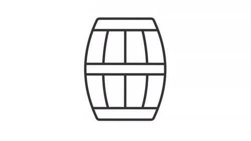 Animated Cask Linear Icon