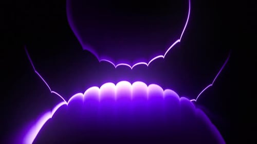 4K 3D-Animation. Minimaler kreisförmiger bewegter Grafikhintergrund