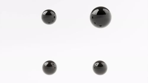 Black Metaball Move on Square Endless