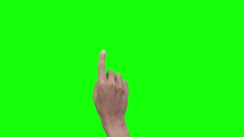One time click index finger gesture