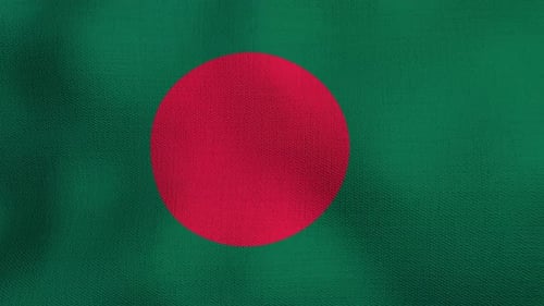 Bangladesh Flag Waving Seamless Loop Background