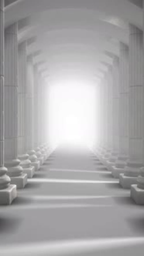 Abstract Light Corridor Fly Through Motion Background