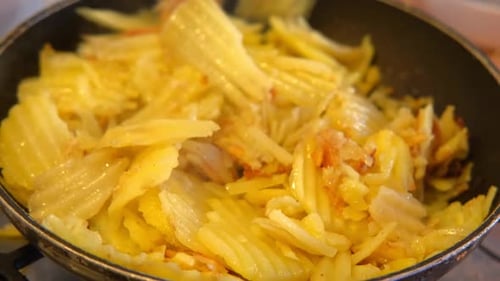 Fried Potato on a Pan