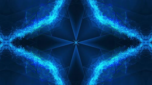 Abstract Blue Plexus Kaleidoscope Background