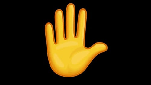 Animated Waving Hand Emoji For Greetings