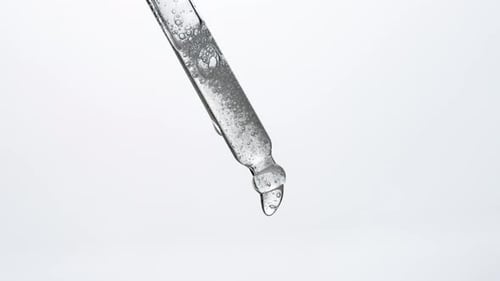 Droplets Forming in Clear Glass Pipette