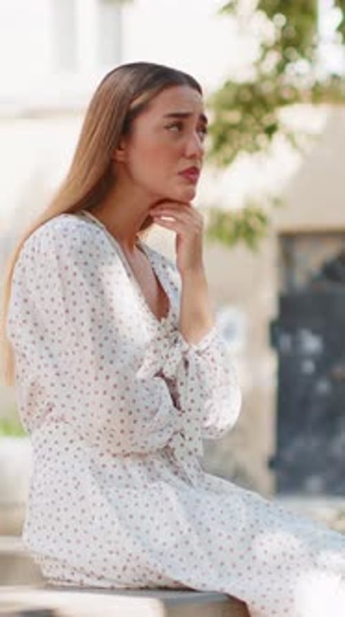 Sad Unhappy Caucasian Young Woman Suffers From Unfair Situation Feeling Bad Annoyed Burnout Grief