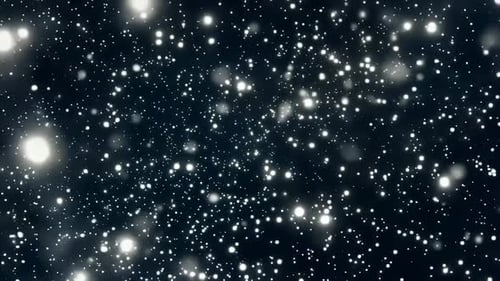 Cinematic Star Field Background With Glowing White Particles