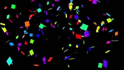 Festive Confetti Burst Overlay with Alpha Channel