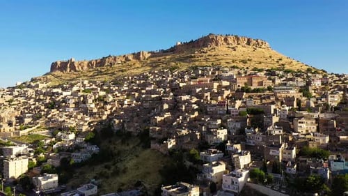 Aerial View of City Built on a Hill