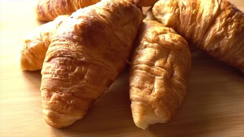 Croissants in 4K video as Background 06