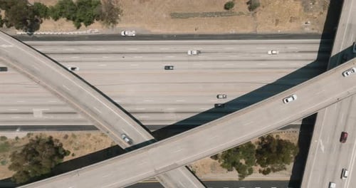 a highway interchange with many roads