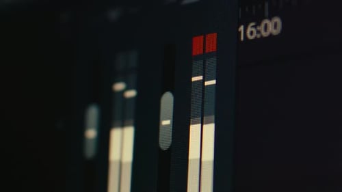 Frequency close up volume up and down during a record post editing session