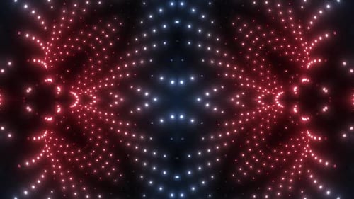 Túnel de luz dinámico con puntos brillantes y vibrantes, perfecto para imágenes modernas