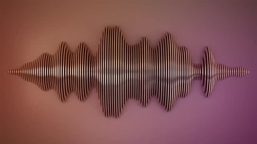 3D Wave Form Circles Loop 4K