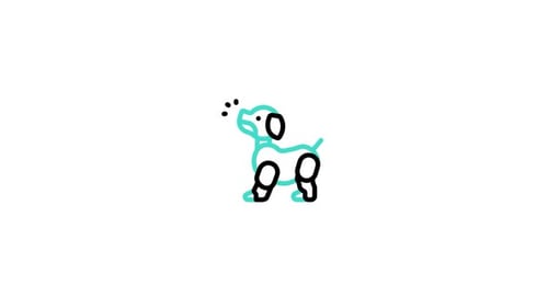 Animiertes Hunde-Symbol
