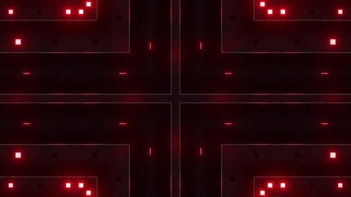 4 K Red Flashing Lights Loop