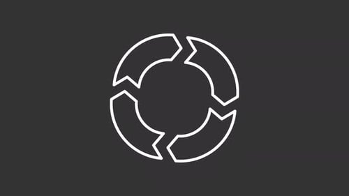 Flowchart white line animation