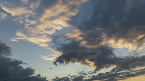 Sunset Sky Timelapse with Clouds