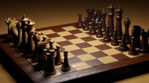 Dynamic Chess Pieces Assemble and Disassemble Animation