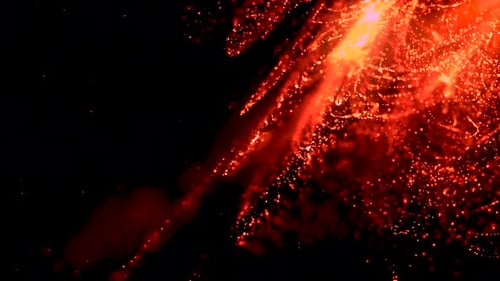 Las fascinantes partículas anaranjadas se mueven siguiendo un hermoso patrón.