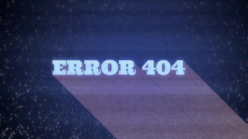 ERROR 404 Text Glitch with Digital Noise