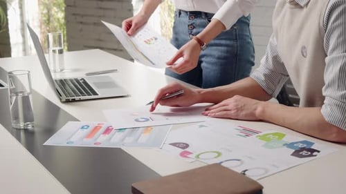 Finance, statistics investment for report, ecommerce and crypto in budget, fintech strategy