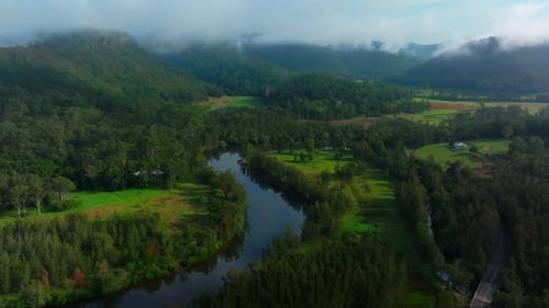 Lower Mangrove Hawkesbury River Creek Mountains NSW Sydney Blue Mountains Australia aerial drone Dha